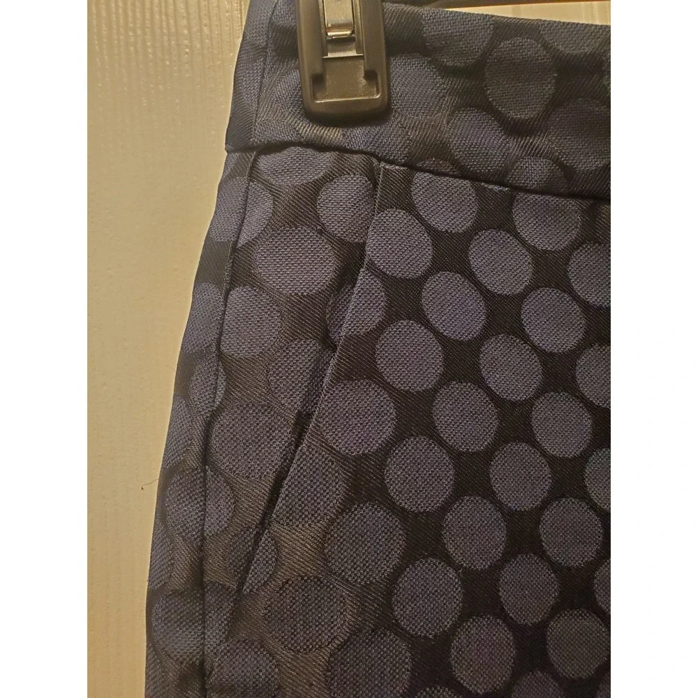 Banana Republic pencil skirt sz 4 Blue dot print work office career lined pocket